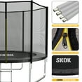thumbnail image 4 of SKOK 12FT Black Trampoline with Enclosure, Ladder, Outdoor Safety, Durable, 800LBS Capacity for Kids & Adults, 4 of 9