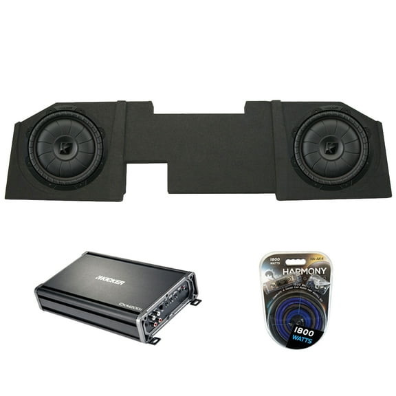 Dodge Ram 02 - 18 Quad/Crew Cab Kicker 43CVT124 12" Dual Sub Box W/CX1200.1 Amp