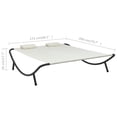thumbnail image 4 of vidaXL Outdoor Lounge Bed Fabric Cream, 4 of 5