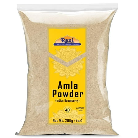 Rani Amla Powder (Indian Gooseberry) 7oz (200g) ~ All Natural | No Color | Gluten Friendly | Vegan | NON-GMO | Kosher | No Salt or fillers | Indian Origin