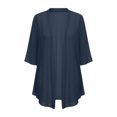 thumbnail image 4 of Garbnen Shrug Cardigan for Women Chiffon Open Front Long Short Sleeve Cardigans for Women Soft Lightweight Sun Protection Casual Sheer Shawl L, 4 of 6