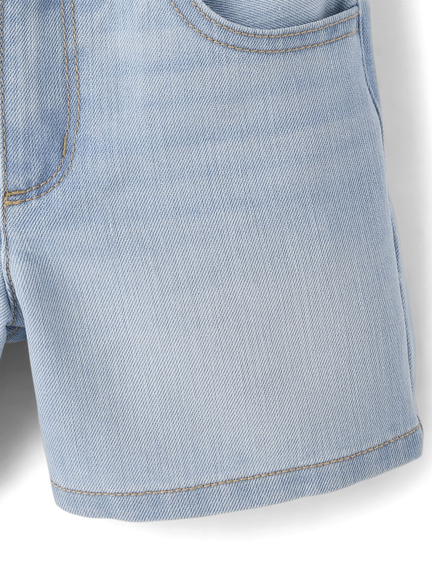 The Children's Place Girls Relaxed Fit Embroidered Denim Midi Shorts, Sizes 4-16