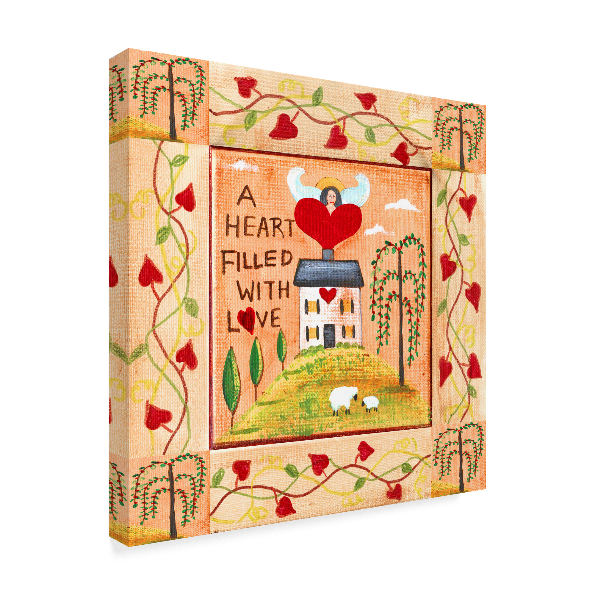 Trademark Fine Art 'A Heart Filled With Love' Canvas Art by Cheryl Bartley