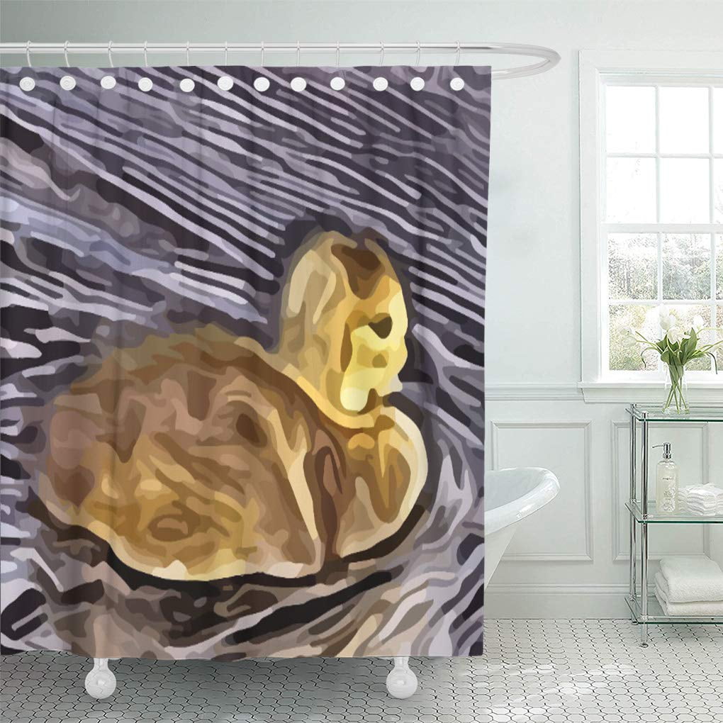 Yusdecor Blue Geese Baby Goose Painting Brown Water Color Bathroom Decor Bath Shower Curtain 66x72 Inch Walmart Canada