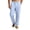 Light Blue, variant on GrmtClth Linen Pants For Men Loose Baggy Straight Trousers Elastic Drawstring Waist Multi Side Pockets Lightweight Summer Beach Yoga Casual Bottoms Brown L