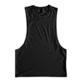 thumbnail image 4 of Mens Workout Tank Tops Cotton Cut Off Sleeveless Muscle Shirts Gym Athletic Running T Shirt Summer Clothes Black, Size XXL, 4 of 4