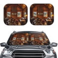 thumbnail image 2 of Lsque Log Cabin Inside 2 PCS Windshield Sun Shade | CarFoldable Window Covers | Car Accessories Reflect UV for Universal Cars SUV Truck-Medium, 2 of 6