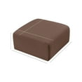 thumbnail image 3 of Meridian Furniture Arc Brown Vegan Leather Ottoman, 3 of 7