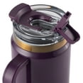 thumbnail image 3 of Thyme & Table 32 fl oz Stainless Steel Luna Tumbler with Handle and Dual Straw Lid, Purple, 3 of 11