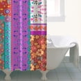 thumbnail image 4 of Colorful Pioneer Flower Patchwork Shower Curtain 36"x72" ,Bathroom Decorative Shower Curtains Set with 12 Hooks,Modern Waterproof Washable Shower Curtain, 4 of 6