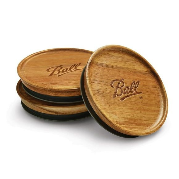 Couvercles de bocal en bois Ball, bocal à grande ouverture paquet de 3