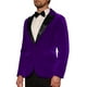 thumbnail image 4 of BLAZER DE VELVET CHIC PARA HOMBRE DE UNA BOTÓN TRAJE DE FIESTA PROM TUXEDO CHAQUETA DE CENA L PÚRPURA OSCURO, 4 of 6