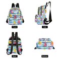 thumbnail image 4 of FORMRS Mini Backpack Purse for Women Travel Daypack Casual Shoulder Bag, Yellow Hand Drawn Sailboats, 4 of 7