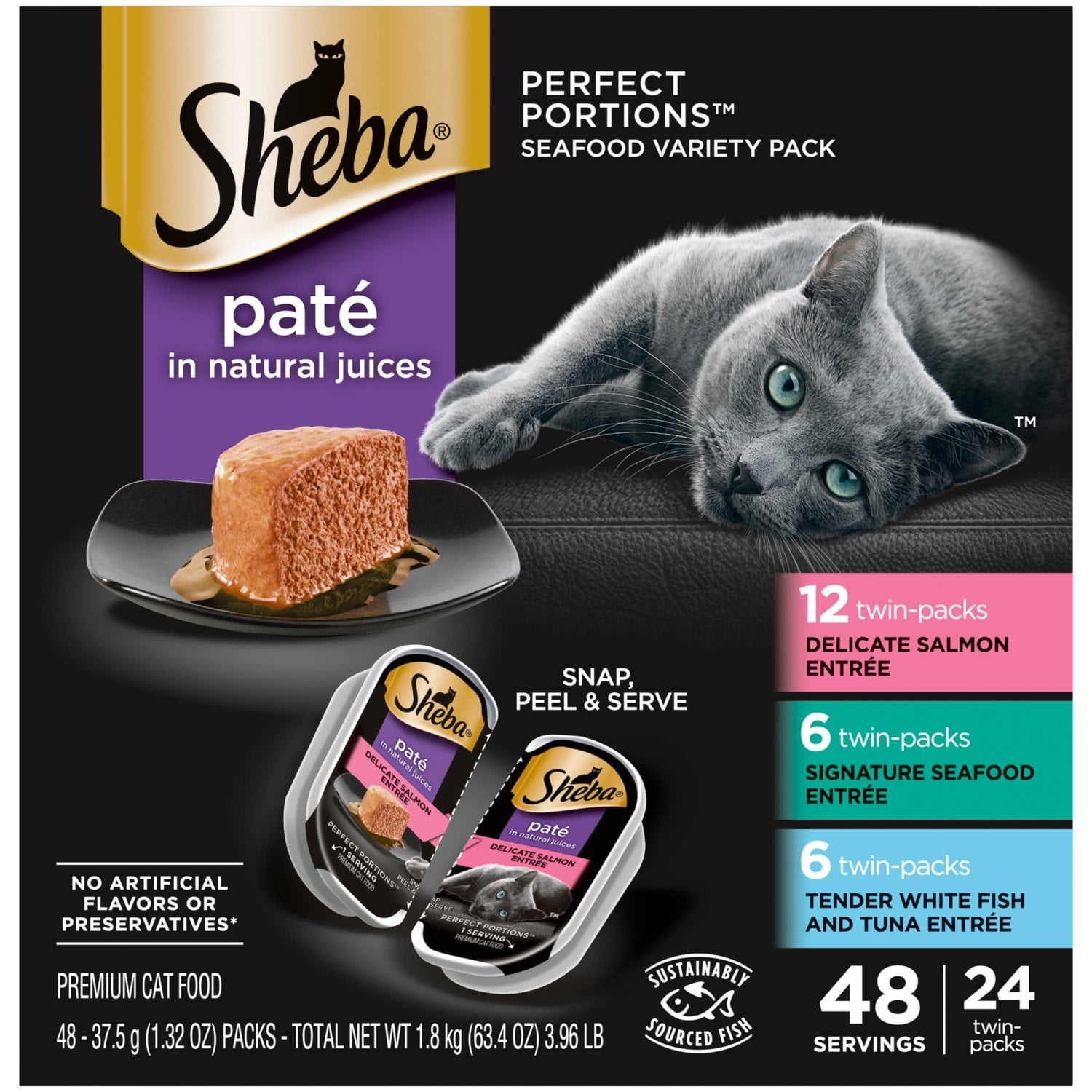 Sheba Multipack Mini Filets Chef Sachet - Nourriture pour Nourriture pour  chat - 1 x