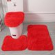 thumbnail image 5 of Alfombrilla de baño para inodoro, alfombrilla antideslizante de PVC para bañera, alfombra de lana de seda de tres piezas, 5 of 6