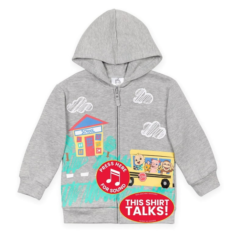 CoComelon JJ Toddler Boys Fleece Zip Up Hoodie Infant to Toddler -  Walmart.com