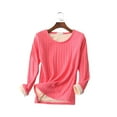 thumbnail image 6 of Fengactive Women's Long Sleeve Thermal Pullover Winter Warm Crewneck Shirts Fleece Lined Pajamas Tops Soft Loungewear, 6 of 6