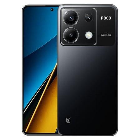 Xiaomi Poco X6 5G + 4G LTE Global Unlocked (256GB + 8GB) GSM 6.67" 64MP Triple Camera (Tmobile Mint Tello Global) (Black Global ROM)