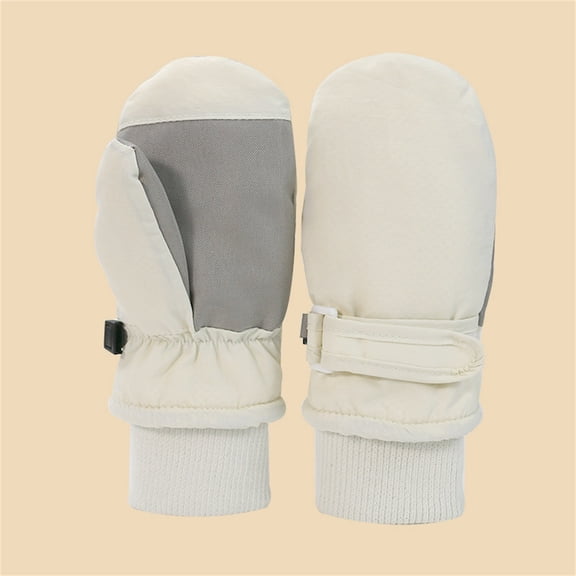 Snow Gloves for Boys Thermal Warm Lined Kids Waterproof Gloves Outdoor Ski Gloves for Ages 4-8 Years Boys Girls