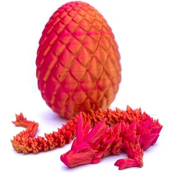 Dragon Egg 3D Printed Dragon Egg Articulated Dragon Crystal Dragon with Dragon Egg Fidget Dragon Egg Toy Executive Desk Toys Adults Fidget Dragon Toys