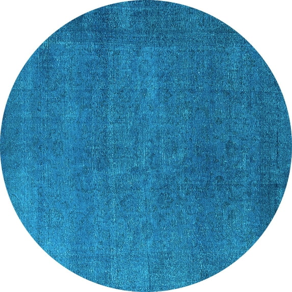Ahgly Company Indoor Round Persian Light Blue Bohemian Area Rugs, 6' Round
