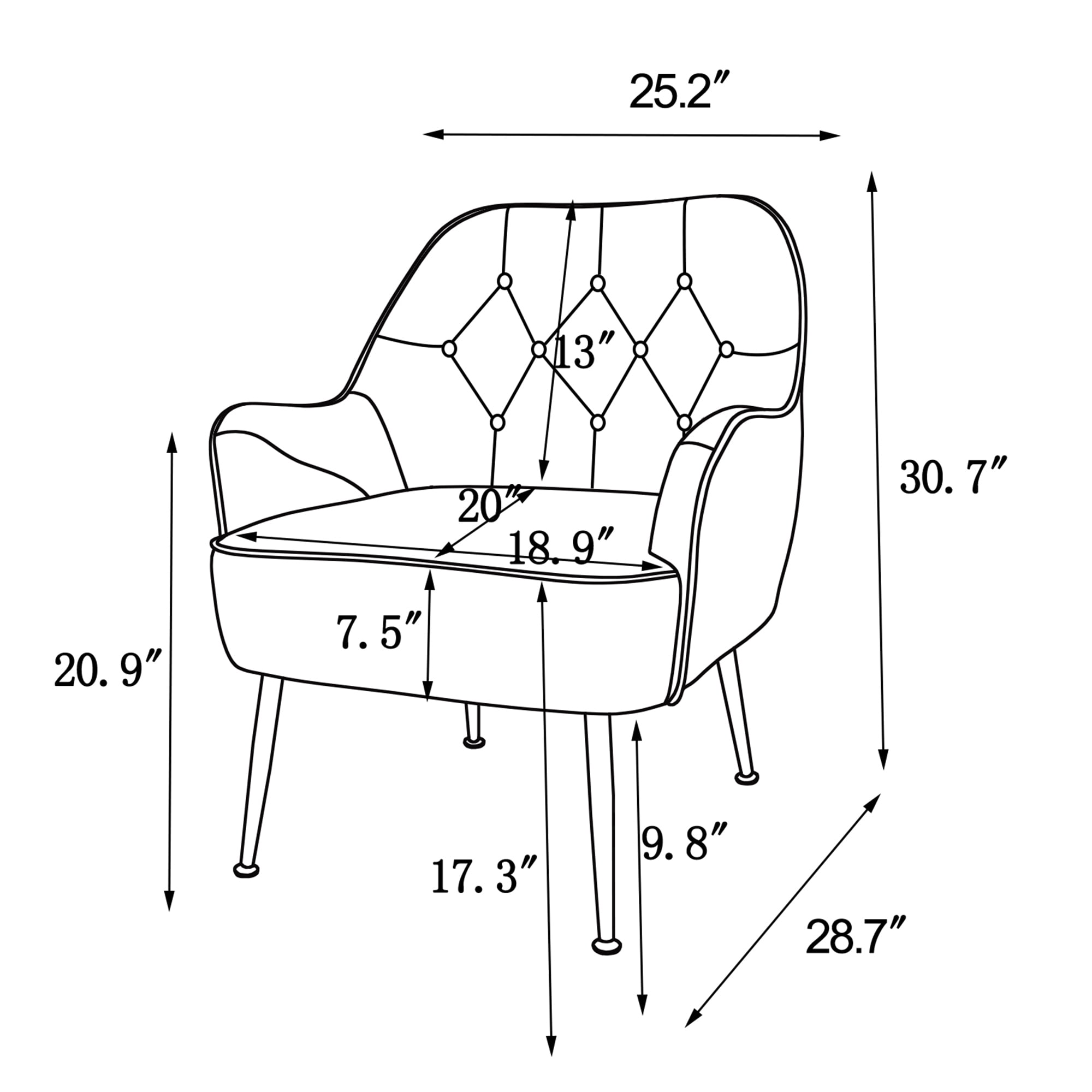 Kadyn 31" Armchair, Single Sofa Chairs for Living Room, Yellow Lounge Chair Kadyn 31" Armchair, Single Sofa Chairs for Living Room, Yellow Lounge Chair