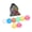 B, variant on Yihuala 8 Pack Silicone Water Attracting Spheres for Youngsters Safe Long Lasting Floating Items Warm Season Pool Beach Recreati