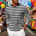 thumbnail image 5 of CONZONE Carnival Men's T-Shirts Short Sleeve T Shirts for Men Casual Crew Neck Striped Lightweight Tees Soft Cozy Athletic Tops, 5 of 6