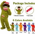 thumbnail image 5 of Funny Big Mouth Monster Onesie Silly Monster Onesie with Comb Plush Pajamas Home Loungewear (No Shoes Included), 5 of 13
