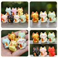 thumbnail image 3 of 9pcs Cute Miniature Luck Cat Figure Mini Cat Character Landscape Adornments Mixed Style, 3 of 3