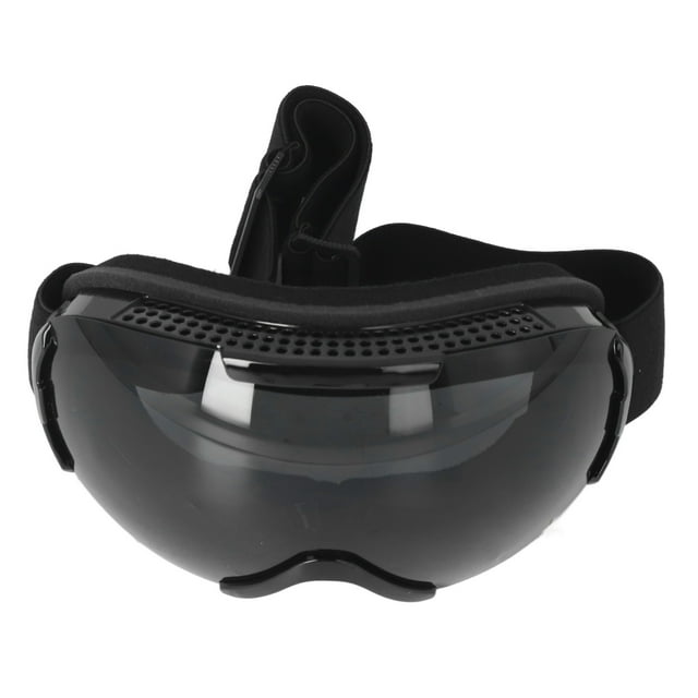 Ski Goggles, Adjustable Double Layers Anti Fog Snow Goggles No Shifting For Snowmobiling Black