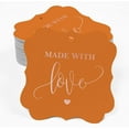 thumbnail image 2 of Inkdotpot Pack Of 100 Made With Love Wedding Paper Tags DIY Craft Bracket Shape Real Rose Gold Foil Hang Tags, 2 of 7