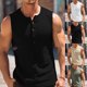 thumbnail image 5 of Mens Sleeveless Muscle Tee Cotton Solid Blank Tank T Shirt Hot Summer Gym Top, 5 of 8