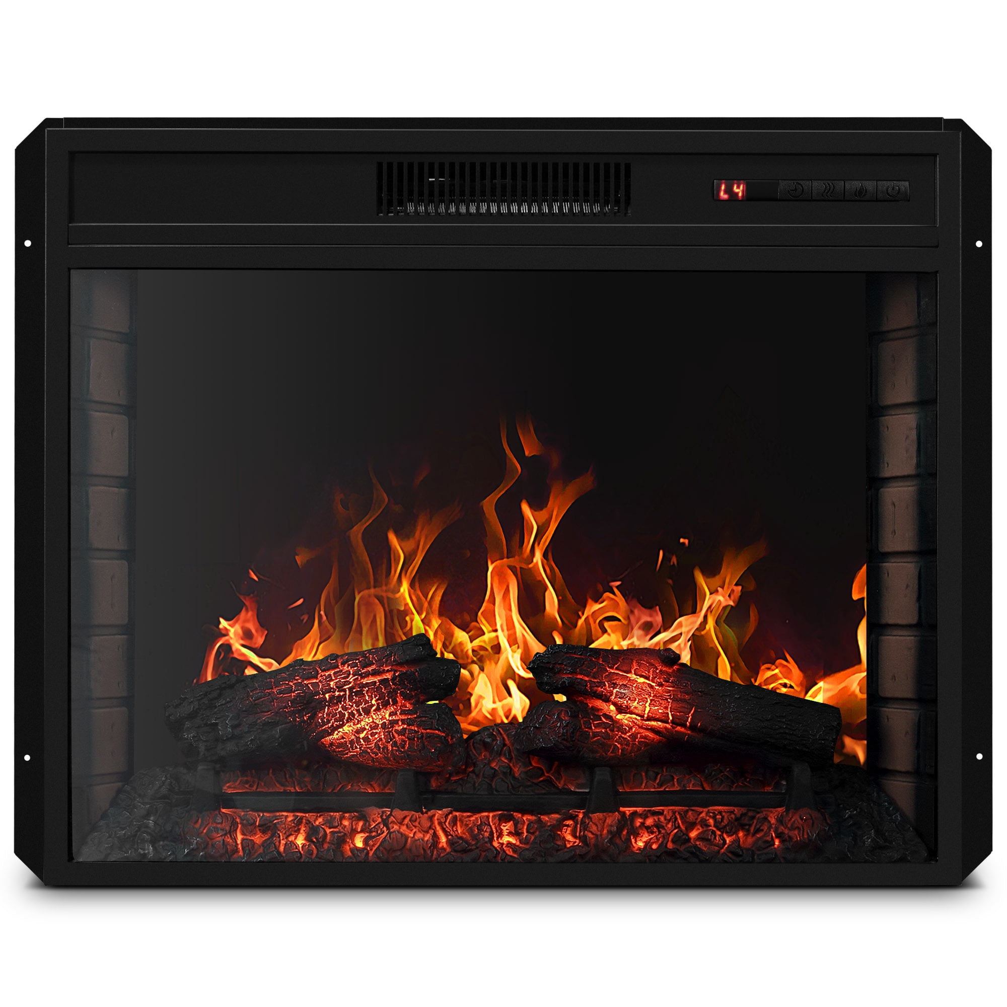 BELLEZE 28" 1400W Electric Fireplace Insert Stove Heater Recessed