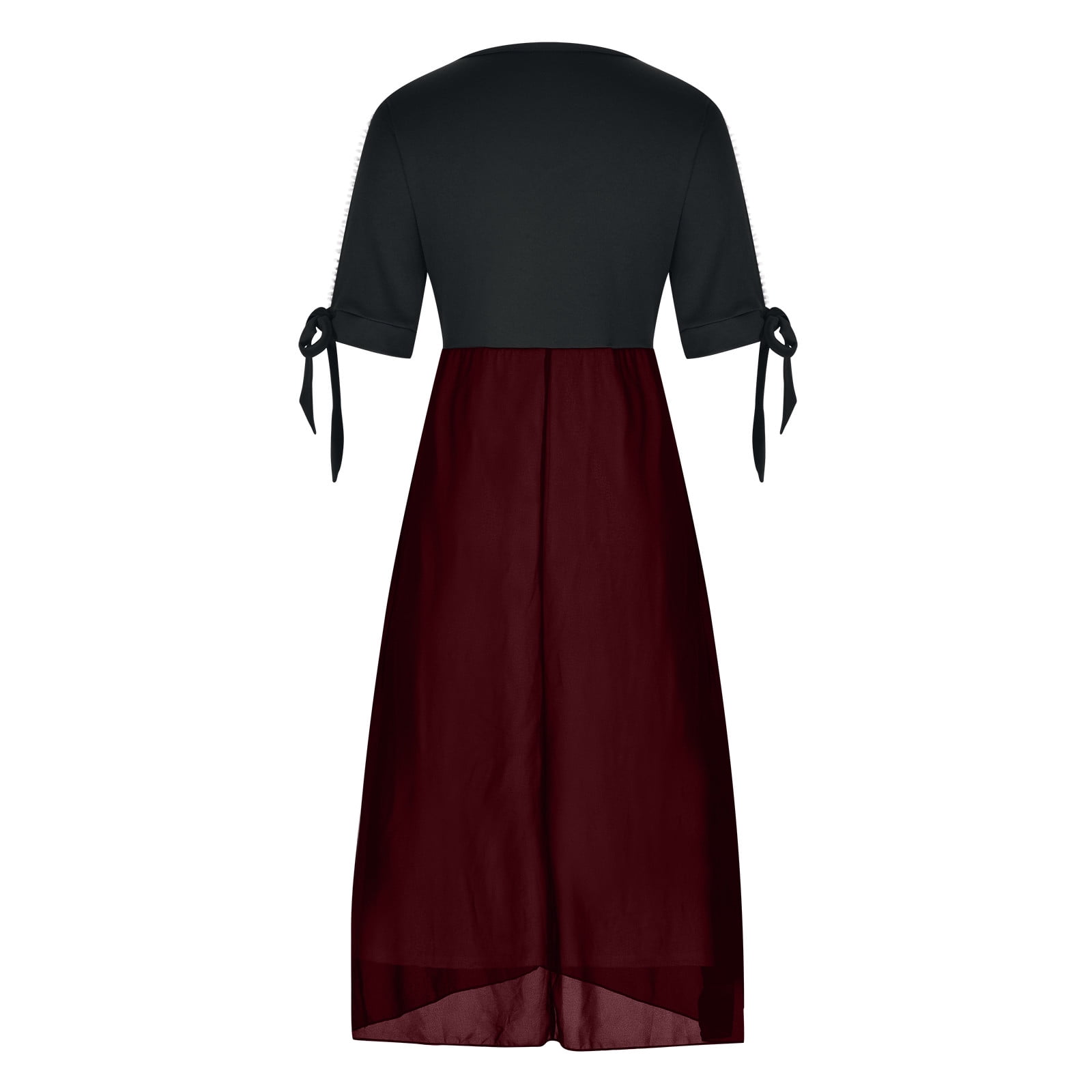 YWDJ Party Dress for Women Formal Dresses Plus Size Vintage Short Sleeve V Neck Fashion Solid Party Large Size Wedding Guest Dresses for Wedding Guest Evening Party Graduation Birthday Party Tea Party