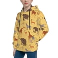 thumbnail image 2 of Salouo Cute Animals Pattern Hoodie Sweatshirt for Youth, Fall Pullover Hoodie Sweatshirt Long-Sleeve Pullover Hooded Sweatshirt-Large, 2 of 6