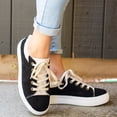 thumbnail image 5 of Soda Flat Women's Shoes Lace Up Loafers Casual Sneakers Synthetic Fur Hidden Flatform ENDEAR-G Suede Blue Navy 6, 5 of 5