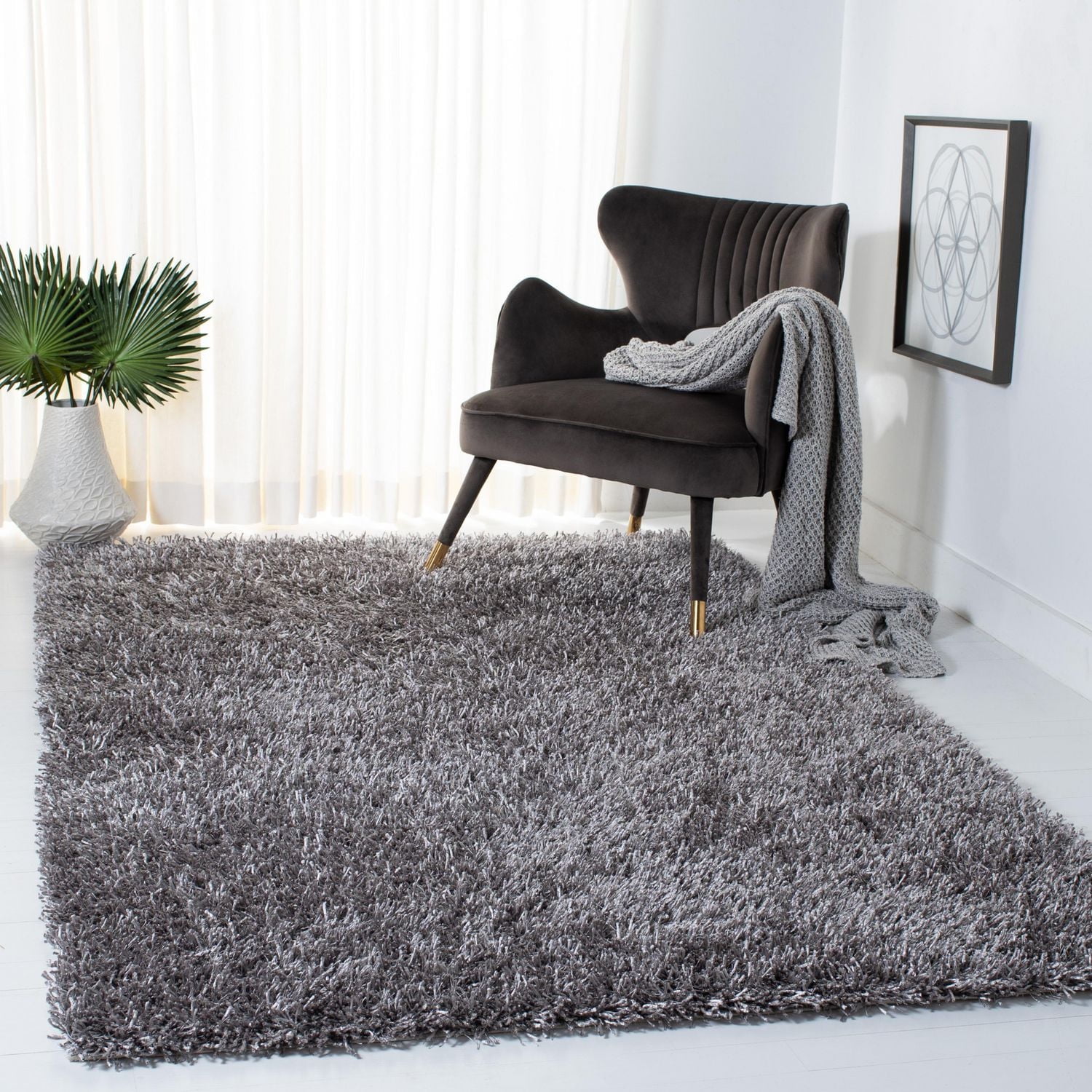 Safavieh New Orleans Darius Solid Shag Area Rug