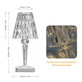 thumbnail image 4 of Lámpara de mesa de diamante acrílico 3 colores de iluminación con brillo USB ajustable Luz de noche de noche de cristal, 4 of 8