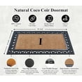 thumbnail image 4 of A1HC 30"x48" Natural Coir & Rubber Paisley Monogrammed Door Mat, Heavy-Duty, Low-Profile, Anti-Shed Outdoor Entrance Mat, 4 of 7