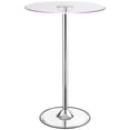 thumbnail image 4 of Pemberly Row 28" Table Ronde Contemporaine en Verre LED Table de Pub en Chrome, 4 of 17