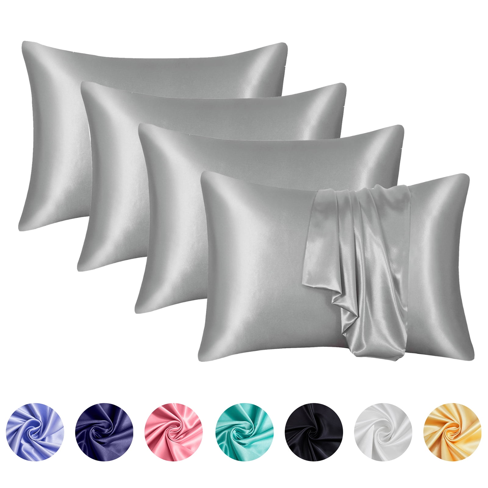 Lovote Luxury Satin Pillowcases Set of 4, Super Soft and Breathable