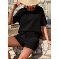 thumbnail image 5 of Women's Relaxed T Shirt and Drawstring Shorts Set, Casual Summer Two Piece Outfit, 5 of 6