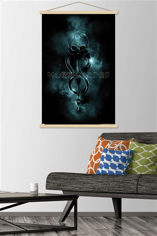 Harry Potter - Morsmordre Magic Wall Poster with Wooden Magnetic Frame, 22.375" x 34"