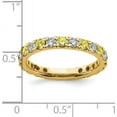 thumbnail image 6 of Avariah Diamonds Solid 14K White Gold Lab Grown Dia VS/SI GH & Cr Yellow Sapp Eternity B - Ring Size 7.0, 6 of 8