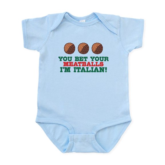 CafePress - Funny Italian Meatballs Infant Bodysuit - Baby Light Bodysuit, Size Newborn - 24 Months