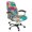 Butterfly Floral Pattern, variant on POLERO All-in-One Office Swivel Chair Slipcover with Hummingbird Hydrangea, Elastic Brushed Fabric Washable Removable Cover for Home and Work Office