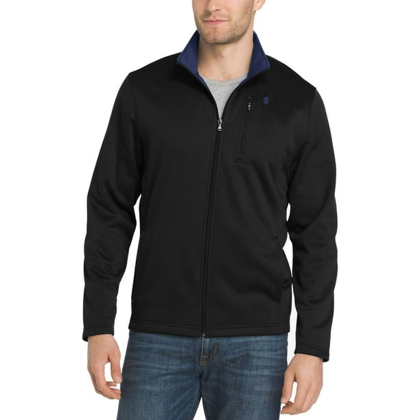 IZOD IZOD NEW Black Mens Size Large L Full Zip Fleece MockNeck