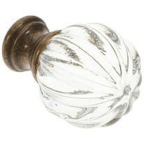 PTOOTP Glass Copper Lamp Finials Transparent Ball Design Elegant Light Screw Caps