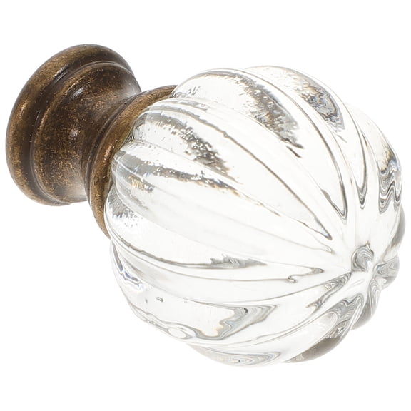 PTOOTP Glass Copper Lamp Finials Transparent Ball Design Elegant Light Screw Caps